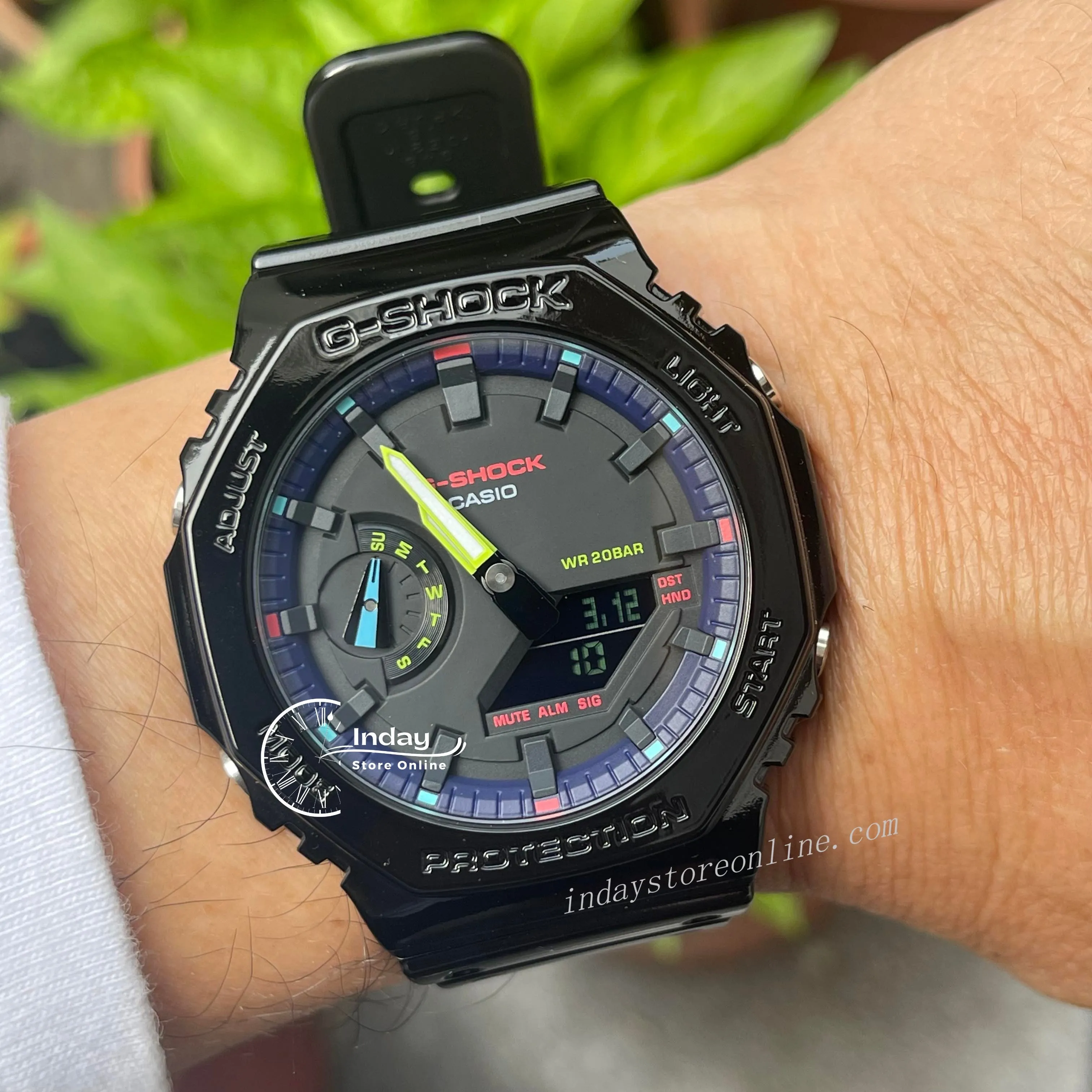 Casio G-Shock Men's Watch GA-2100RGB-1A Virtual Rainbow line up 2100 Series