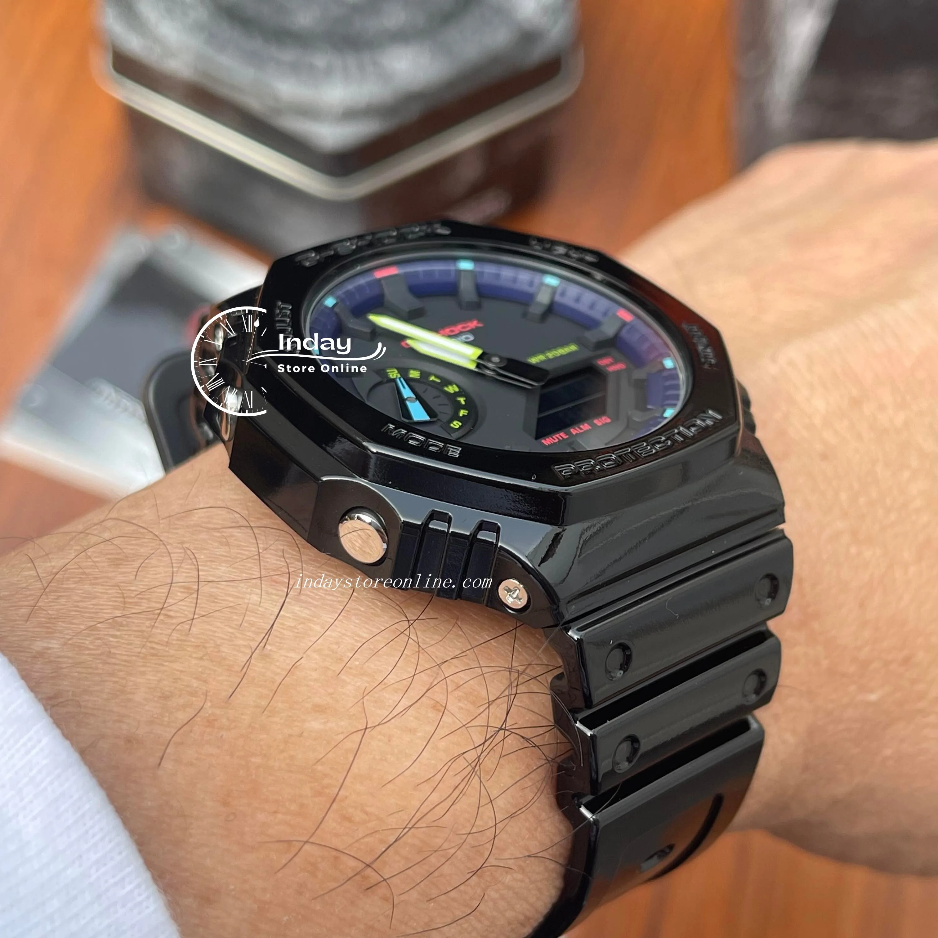 Casio G-Shock Men's Watch GA-2100RGB-1A Virtual Rainbow line up 2100 Series