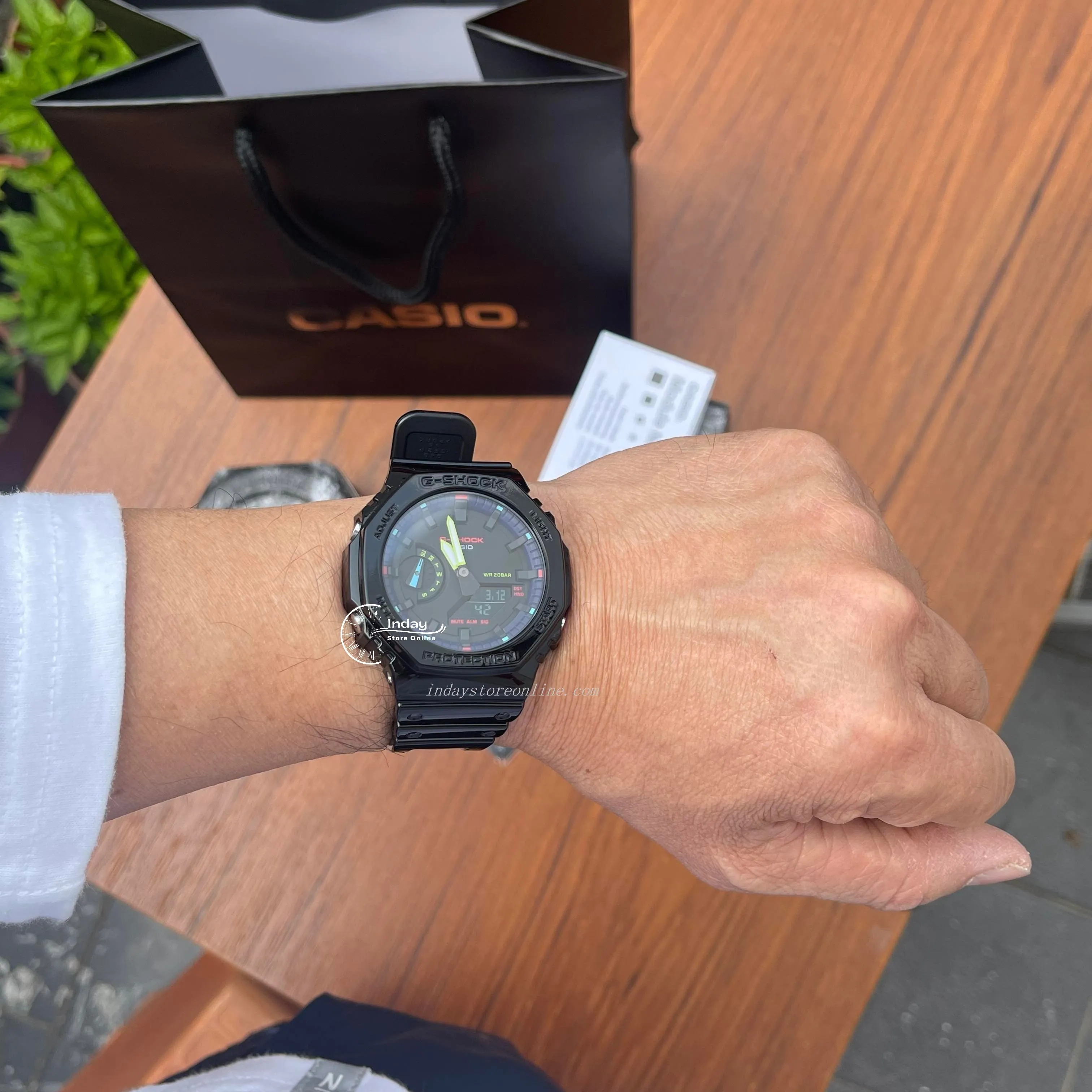 Casio G-Shock Men's Watch GA-2100RGB-1A Virtual Rainbow line up 2100 Series