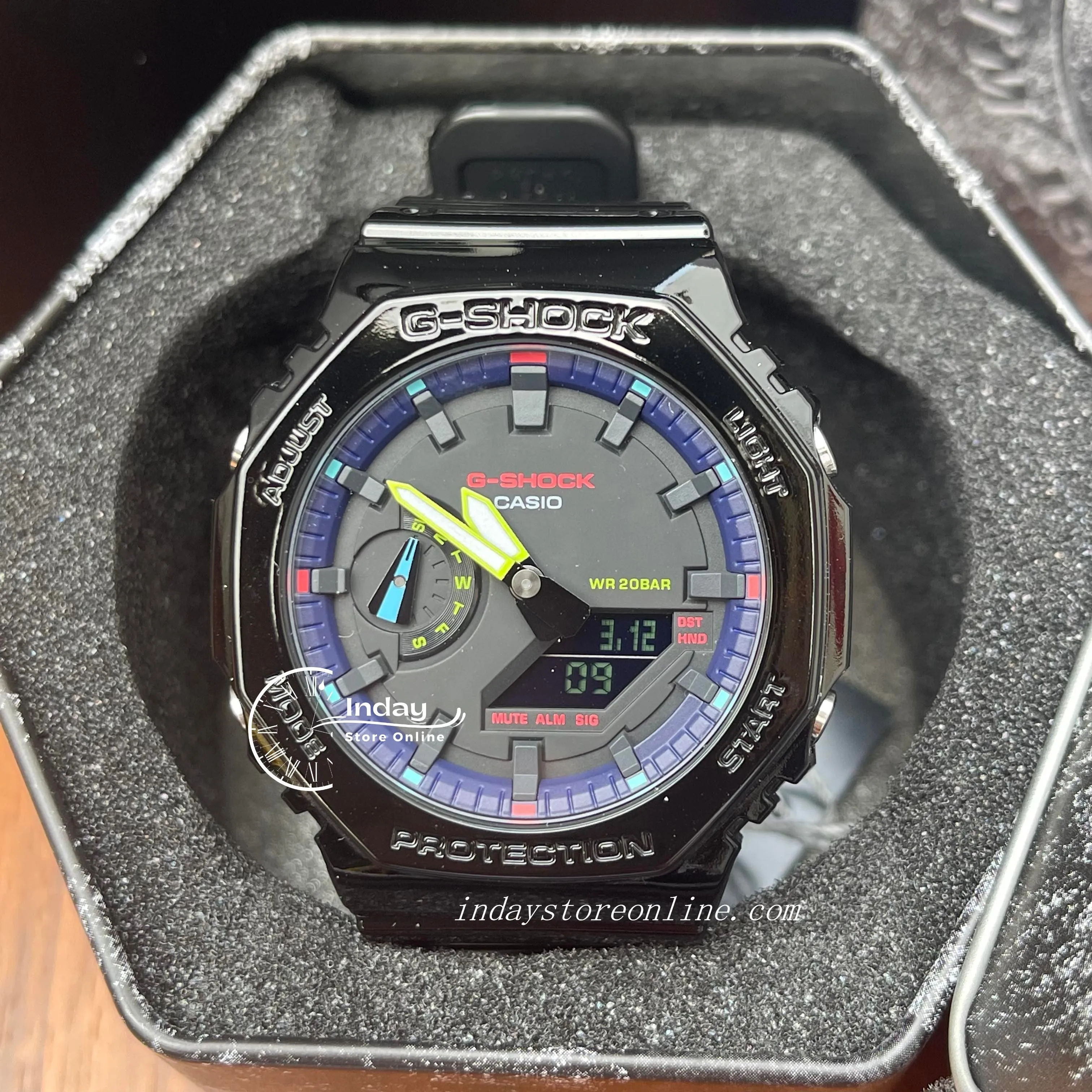 Casio G-Shock Men's Watch GA-2100RGB-1A Virtual Rainbow line up 2100 Series