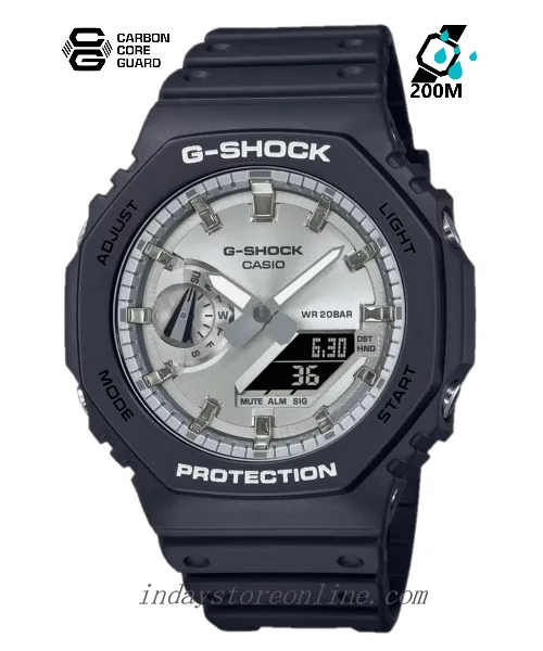 Casio G-Shock Men's Watch GA-2100SB-1A Analog-Digital 2100 Series Shock Resistant Carbon Core Guard Structure