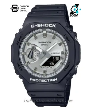 Casio G-Shock Men's Watch GA-2100SB-1A Analog-Digital 2100 Series Shock Resistant Carbon Core Guard Structure