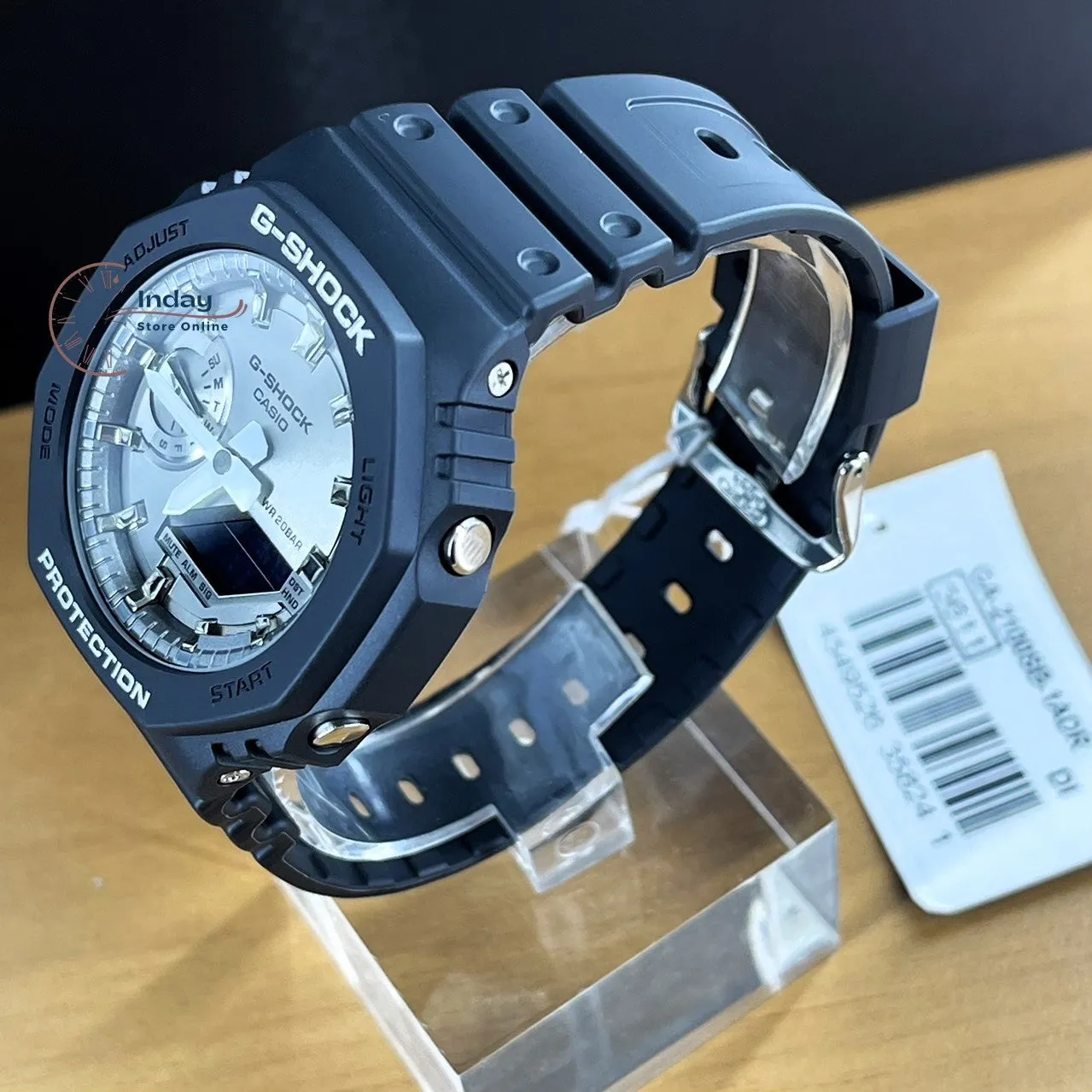 Casio G-Shock Men's Watch GA-2100SB-1A Analog-Digital 2100 Series Shock Resistant Carbon Core Guard Structure