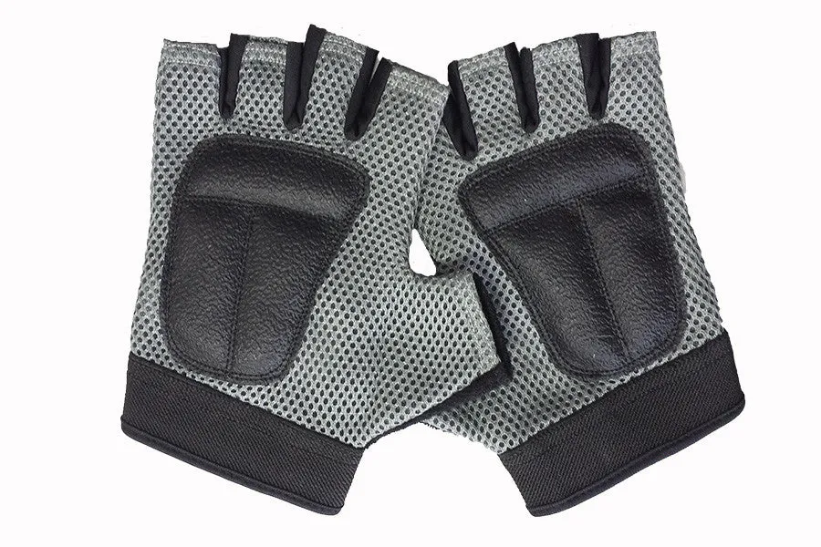 CFF NYLON MESH WEIGHTLIFTING GLOVES W/RUBBER GRIP