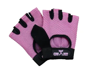 CFF NYLON MESH WEIGHTLIFTING GLOVES W/RUBBER GRIP