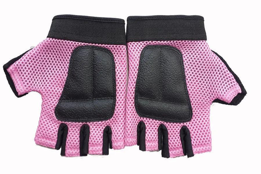 CFF NYLON MESH WEIGHTLIFTING GLOVES W/RUBBER GRIP