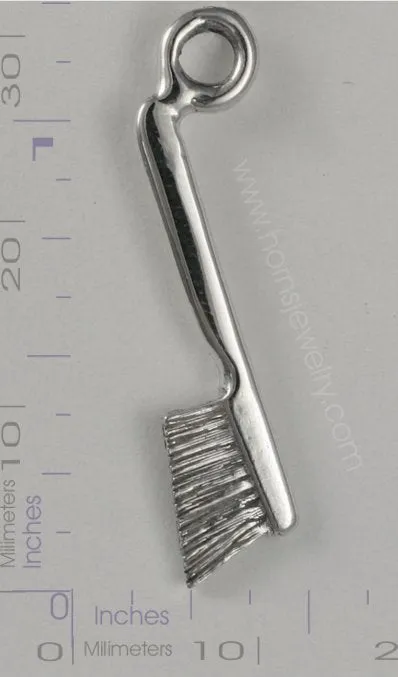 Chalk Brush Miniature Pendant - Sterling Silver -Rock Climbing Jewelry