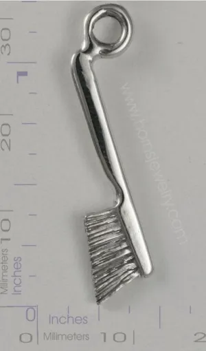 Chalk Brush Miniature Pendant - Sterling Silver -Rock Climbing Jewelry