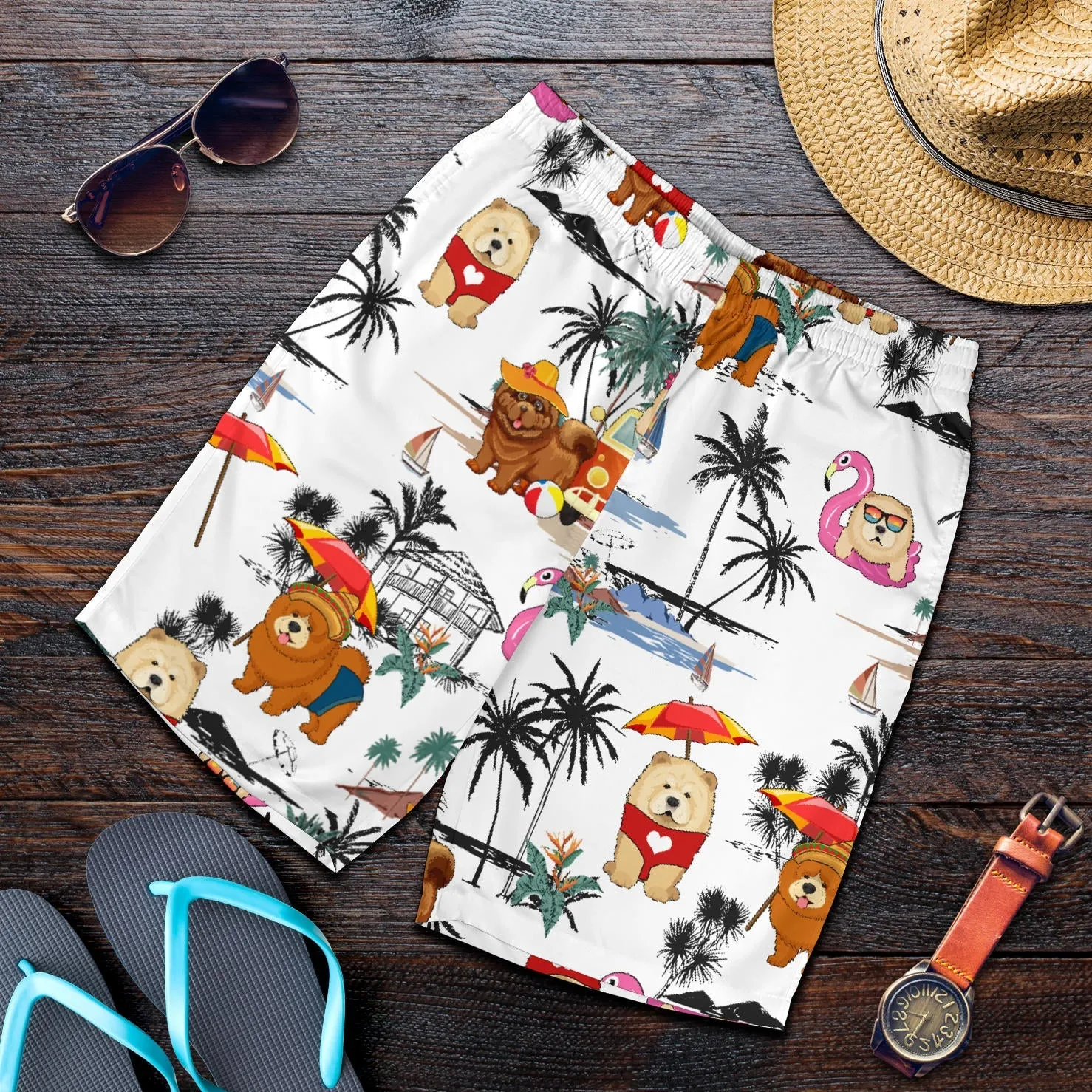 Chow Chow-Summer Beach Mens Shorts