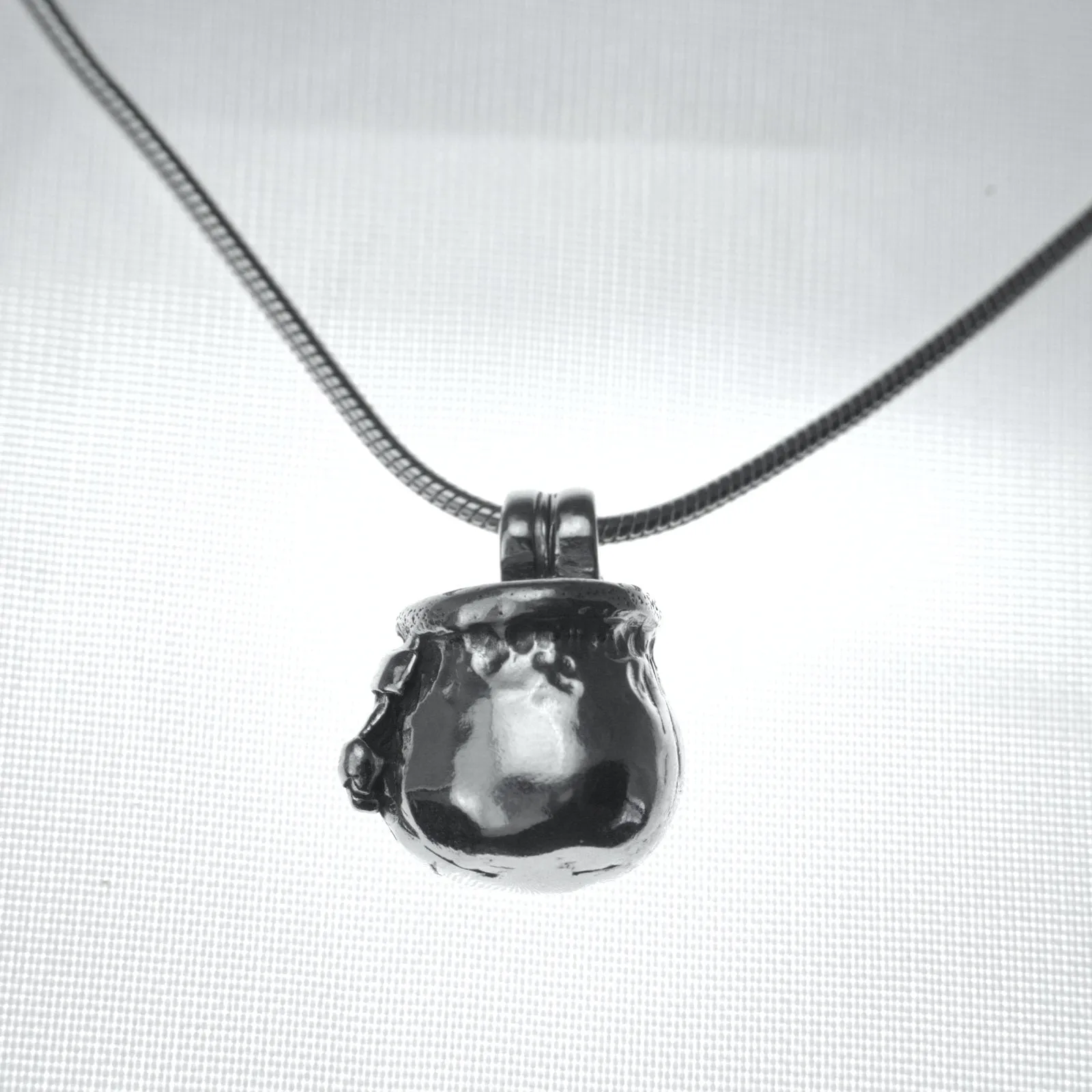 Climber's Chalk Bag Necklace - Sterling Silver