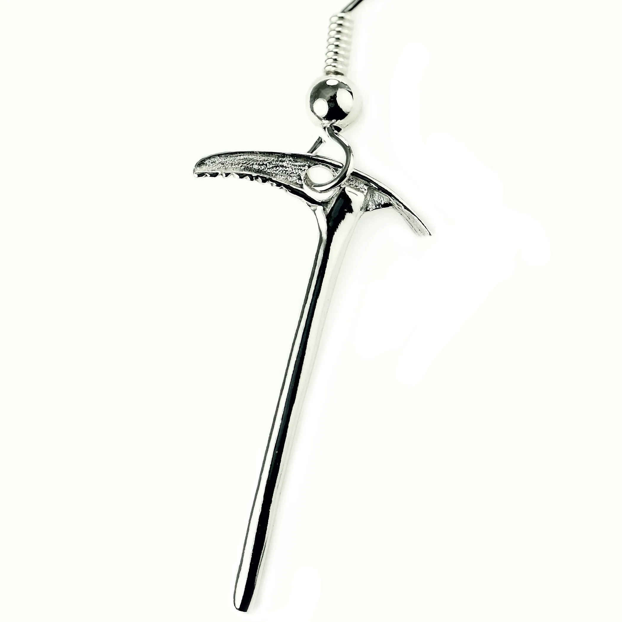 Climbers Ice Axe Dangle Earring Pair - Sterling Silver