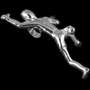 Climbing Guy Figure Pendant - Sterling Silver - Rock Climbing Jewelry
