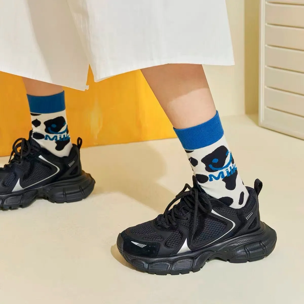 creamtopmall White, Black Gray Mesh Breathable Point Head Sneakers for Women, Tie Lace Up Shoes, Athletic Sport Running Shoes