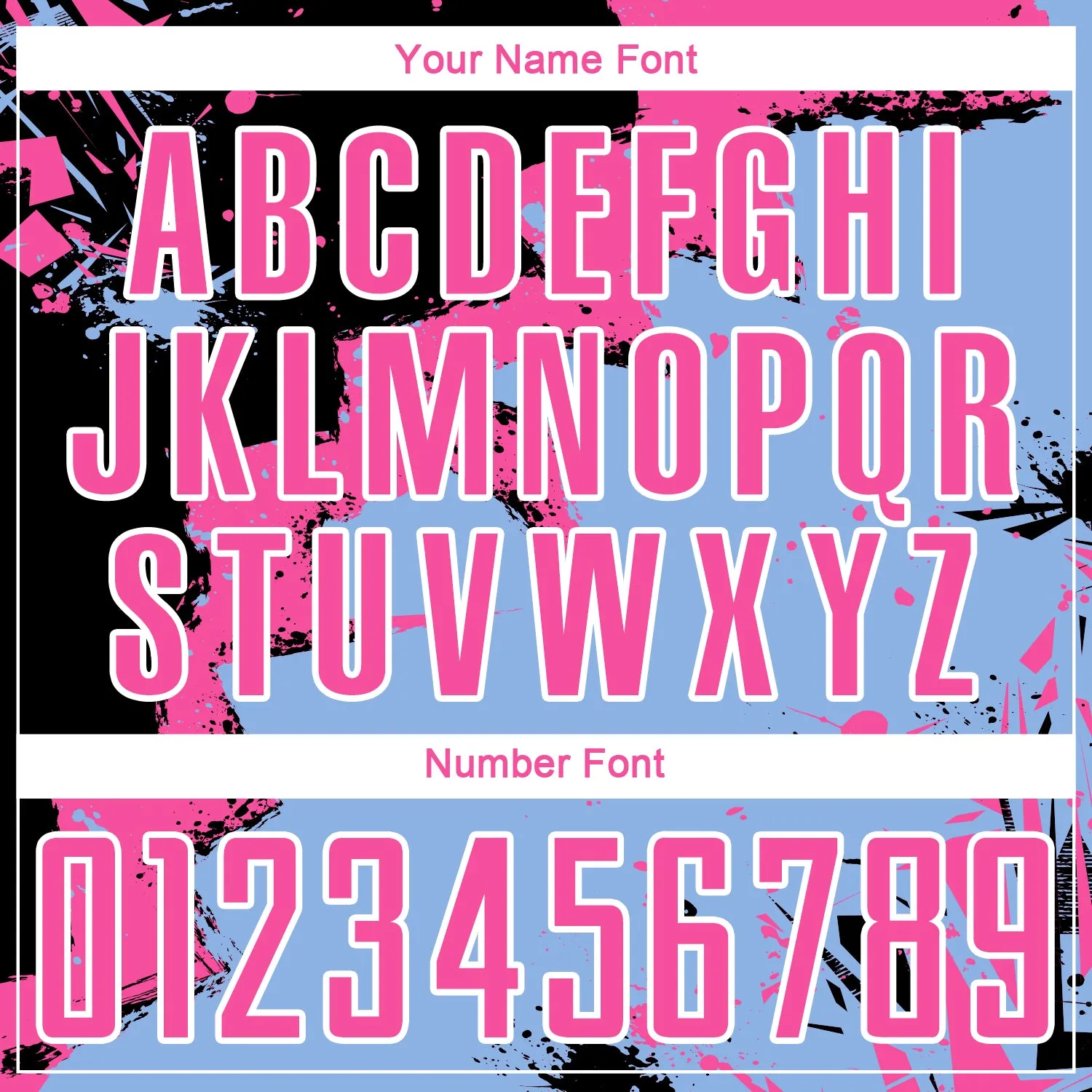 Custom Black Pink-Light Blue Spalsh Sublimation Soccer Uniform Jersey