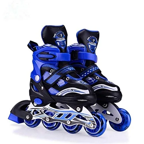 Diswa Adjustable Aluminium Body in-Line Skates Combo Size L (38-43)