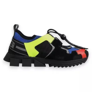 Dolce&Gabbana Sorrento Men Multicolor Sneakers Polyester Athletic Trainer Shoes