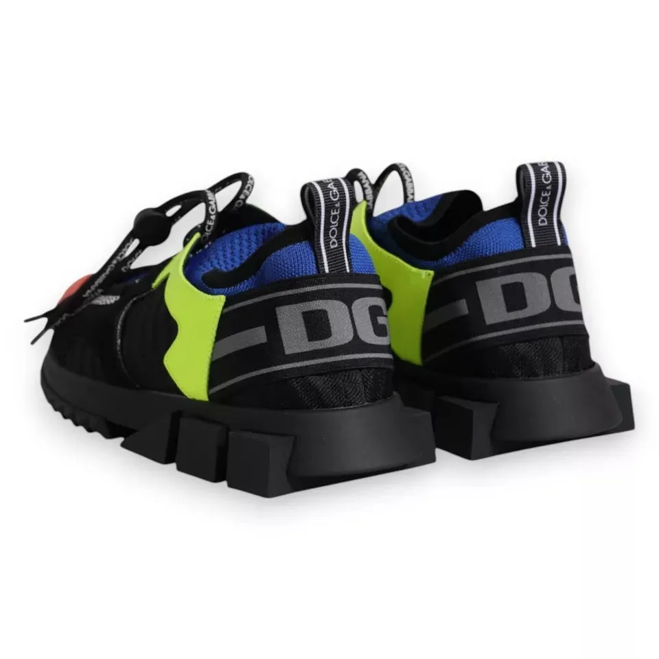 Dolce&Gabbana Sorrento Men Multicolor Sneakers Polyester Athletic Trainer Shoes