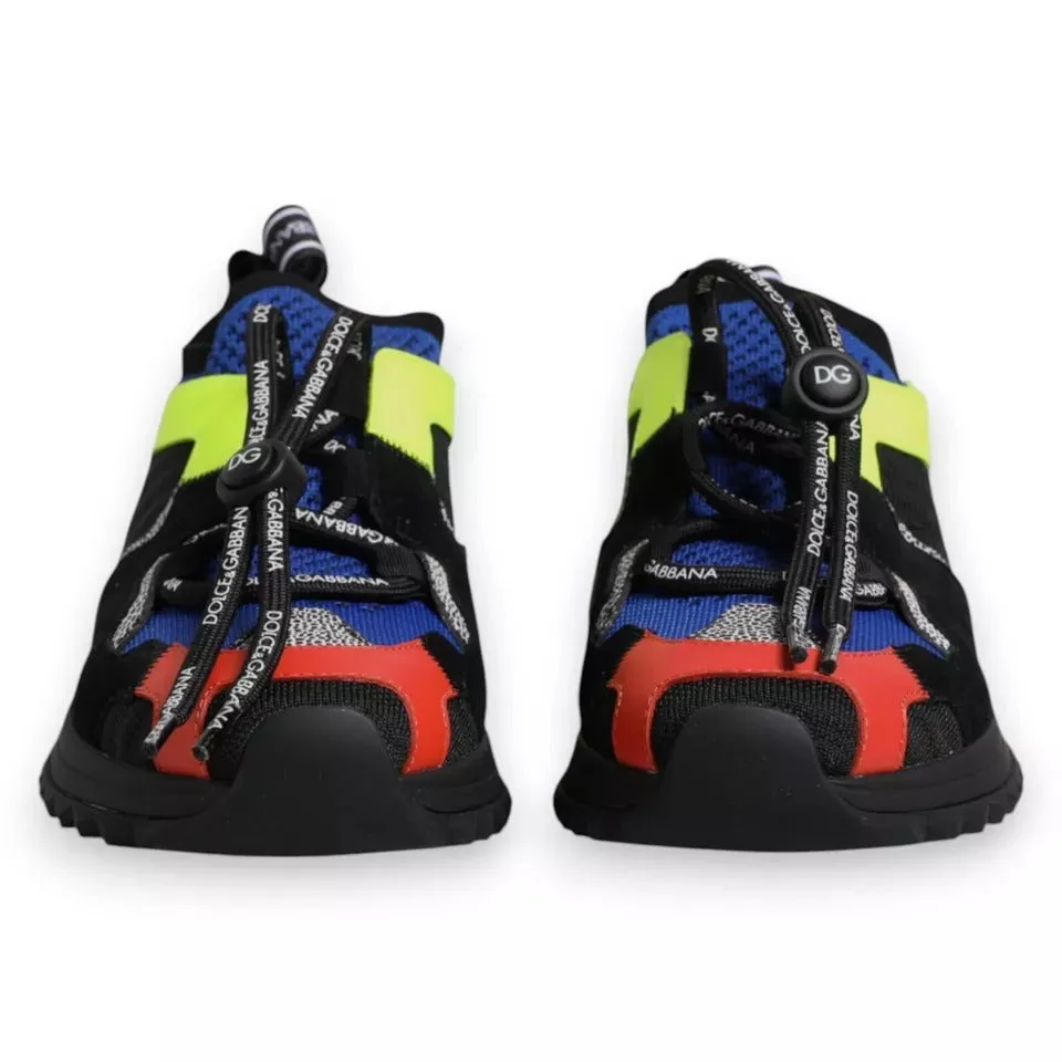 Dolce&Gabbana Sorrento Men Multicolor Sneakers Polyester Athletic Trainer Shoes