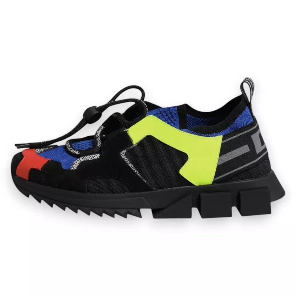 Dolce&Gabbana Sorrento Men Multicolor Sneakers Polyester Athletic Trainer Shoes