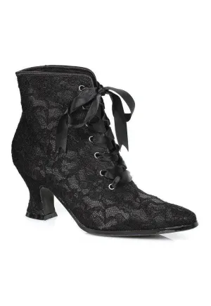 Ellie 253-ELIZABETH Victorian Lace Ankle Bootie