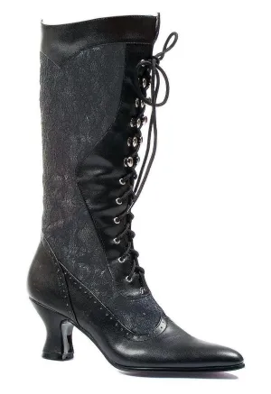 Ellie 253-REBECCA 2.5" Ankle Boot With Lace And Zipper