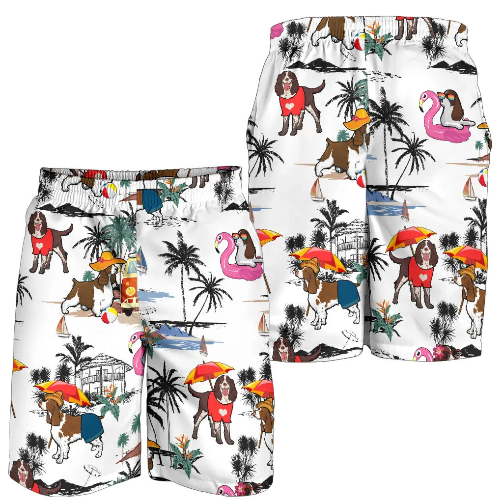 English Springer Spaniel-Summer Beach Mens Shorts