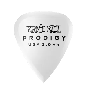 Ernie Ball 2.0 mm Standard Prodigy Picks 6 Pack, White