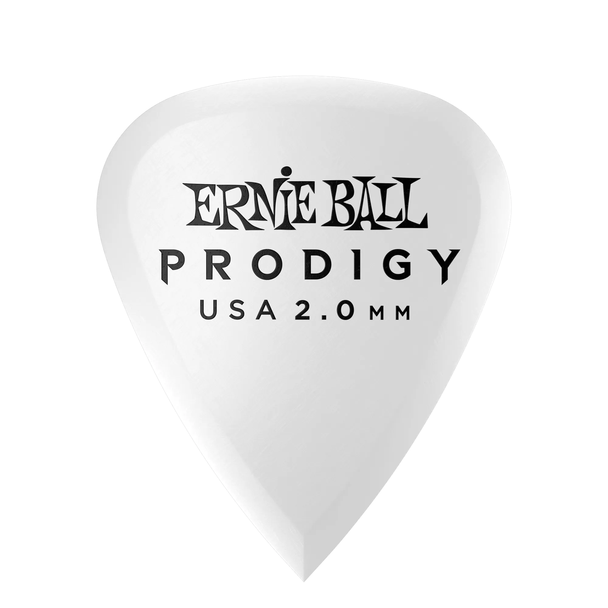 Ernie Ball 2.0 mm Standard Prodigy Picks 6 Pack, White