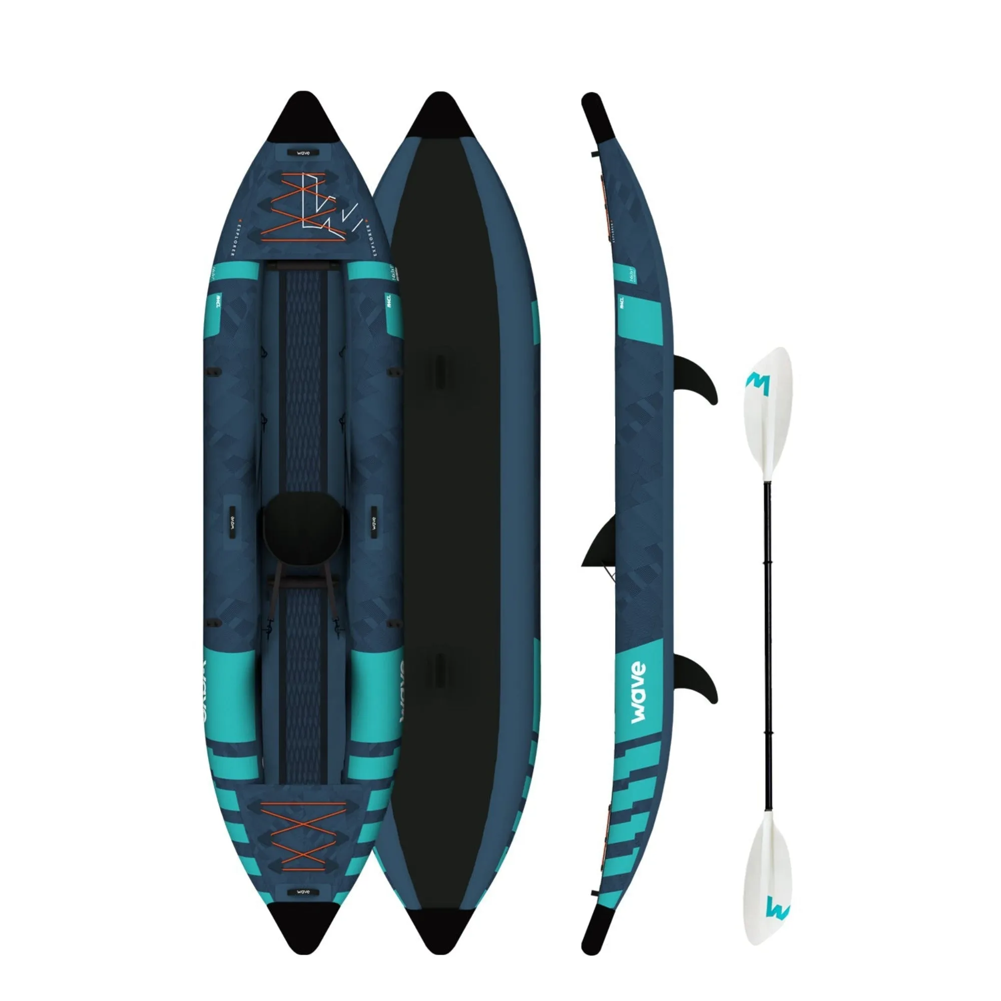 Explorer | Inflatable Kayak | PU-Stitch | 1-2/2-3 Seater
