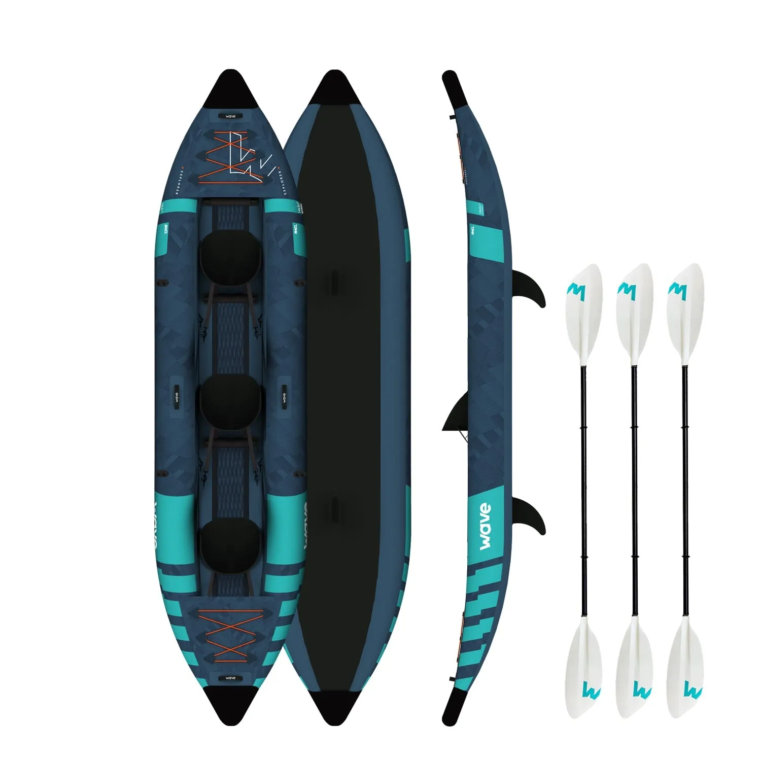 Explorer | Inflatable Kayak | PU-Stitch | 1-2/2-3 Seater