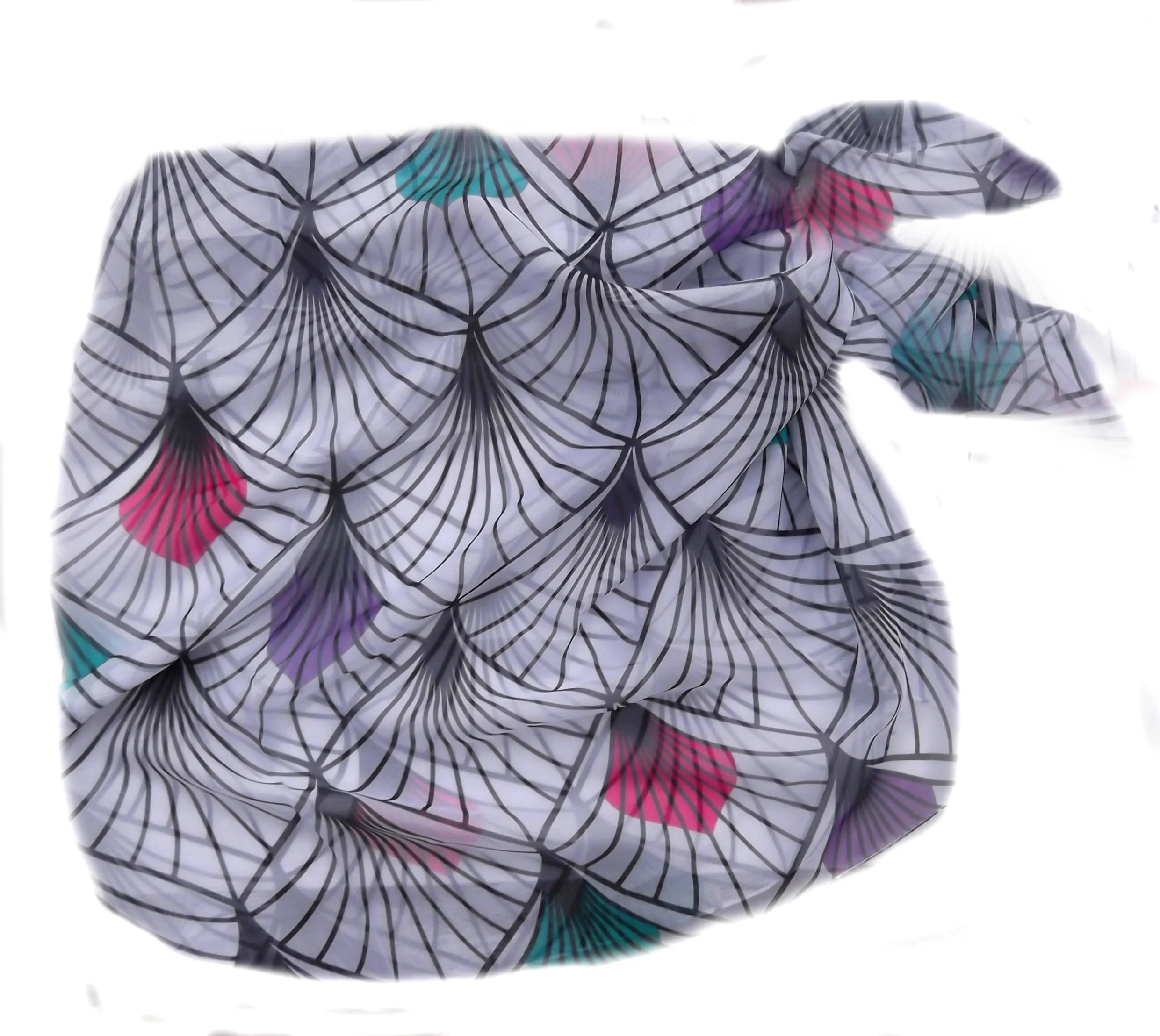 Feather Print Chiffon Beach Wrap/Scarf - sale!