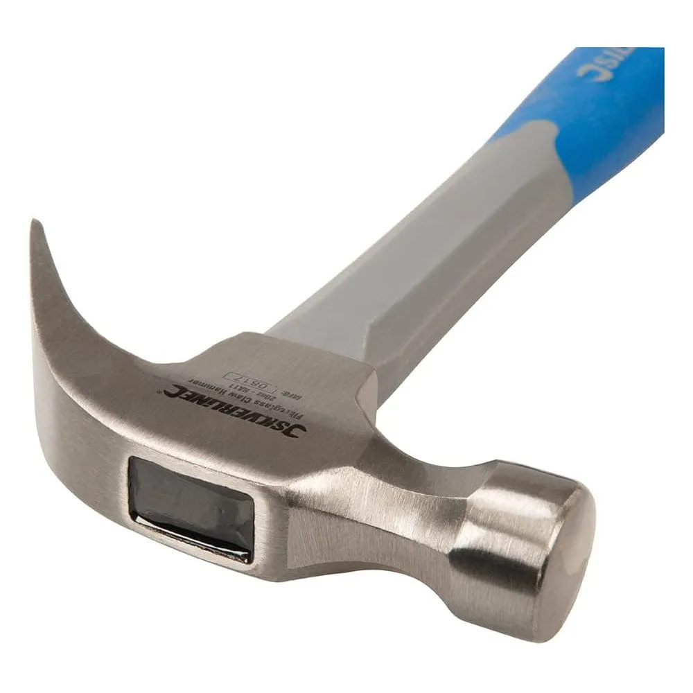 Fibreglass Claw Hammer 20oz (567G) Silverline HA11 - Soft Grip Handle