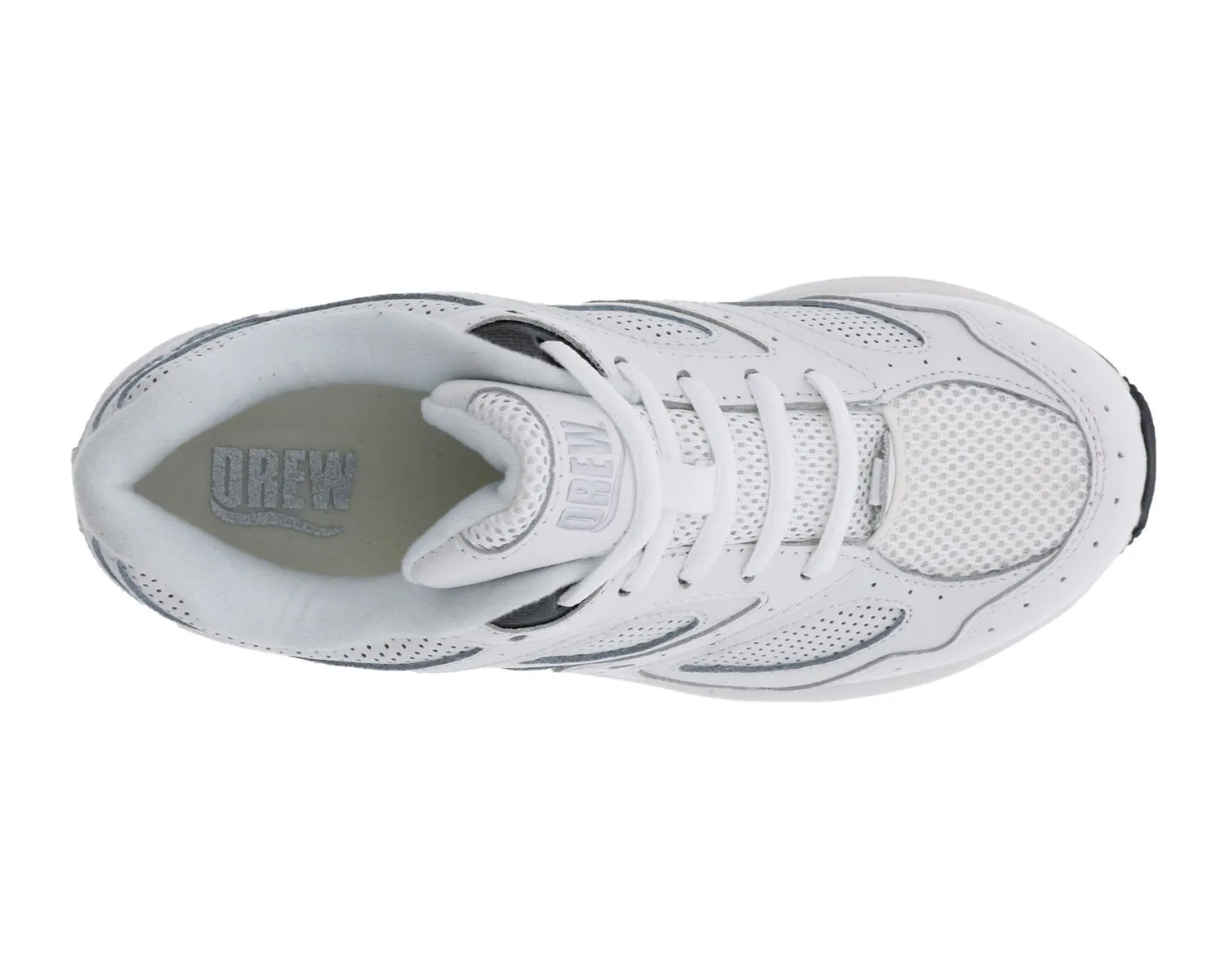 FLARE White Leather Perf/White Mesh