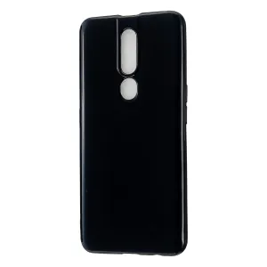 For OPPO F11/F11 Pro Cellphone Cover Glossy TPU Simple Profile Bumper Protective Mobile Phone Case Bright black