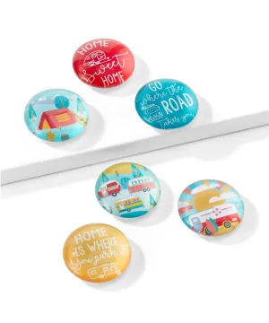 Glass Road Trip Themed Magnets