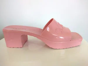 Gucci Wild Rose Rubber Slides