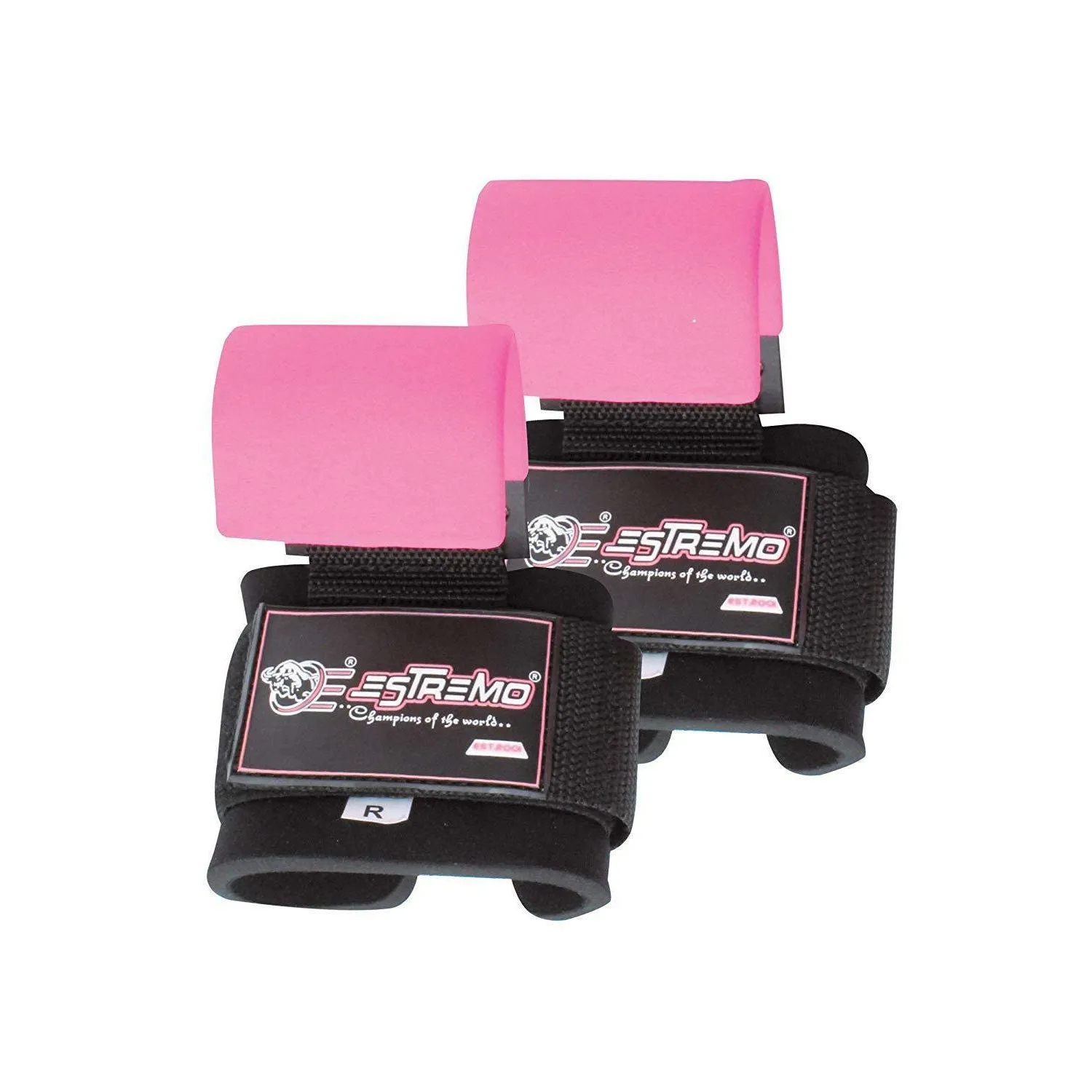 Heavy Duty Weightlifting Hooks - Pink