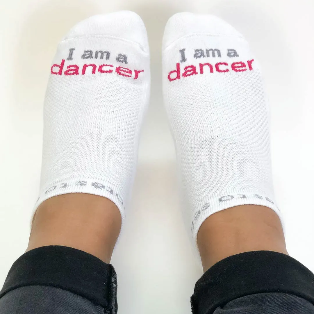 I am a dancer™ white low-cut socks