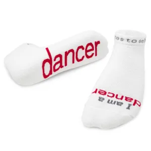 I am a dancer™ white low-cut socks