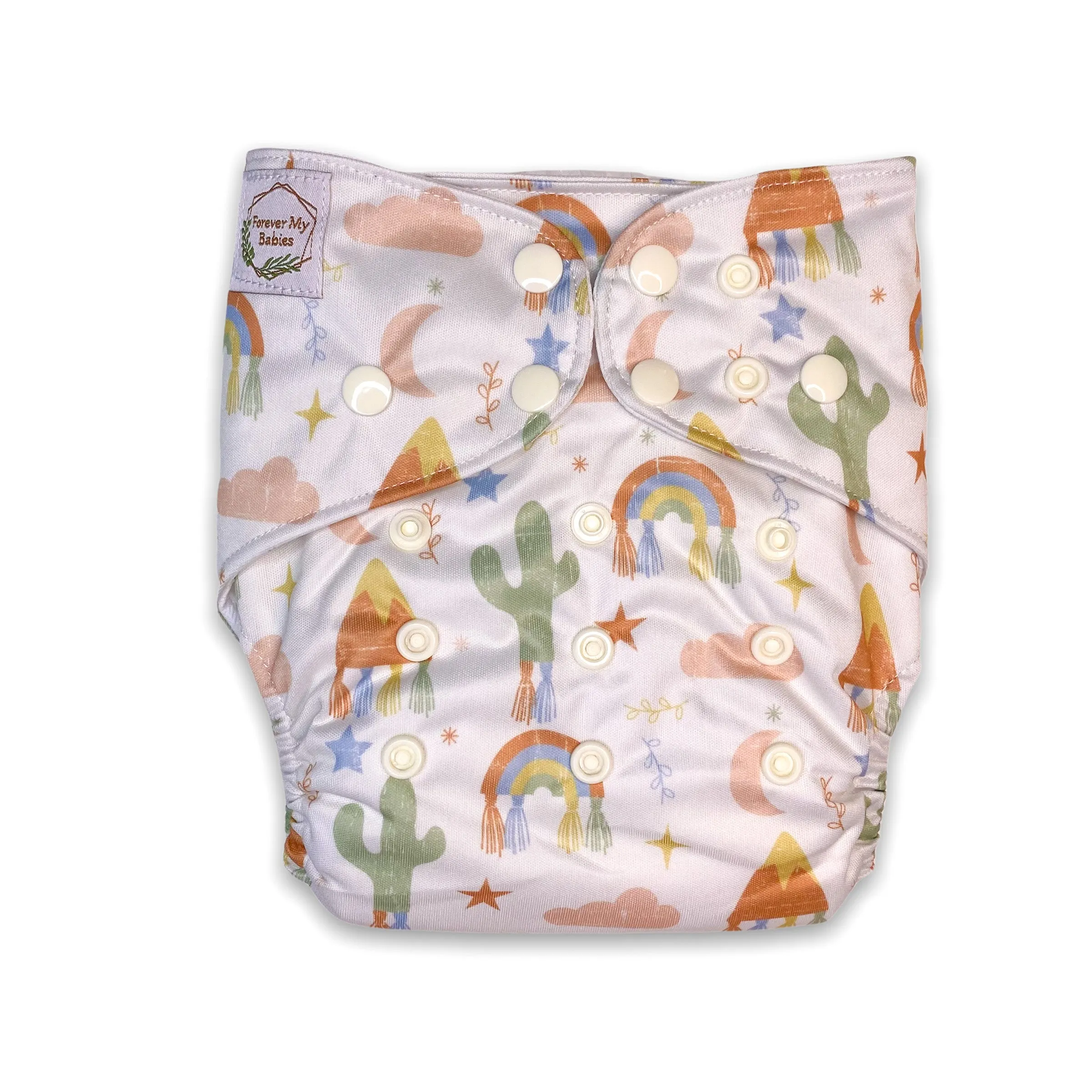 IN-STOCK Forever My Babies Cloth Diaper - Sweet Boho Nature Dreams (Upright Print on Front & Back)