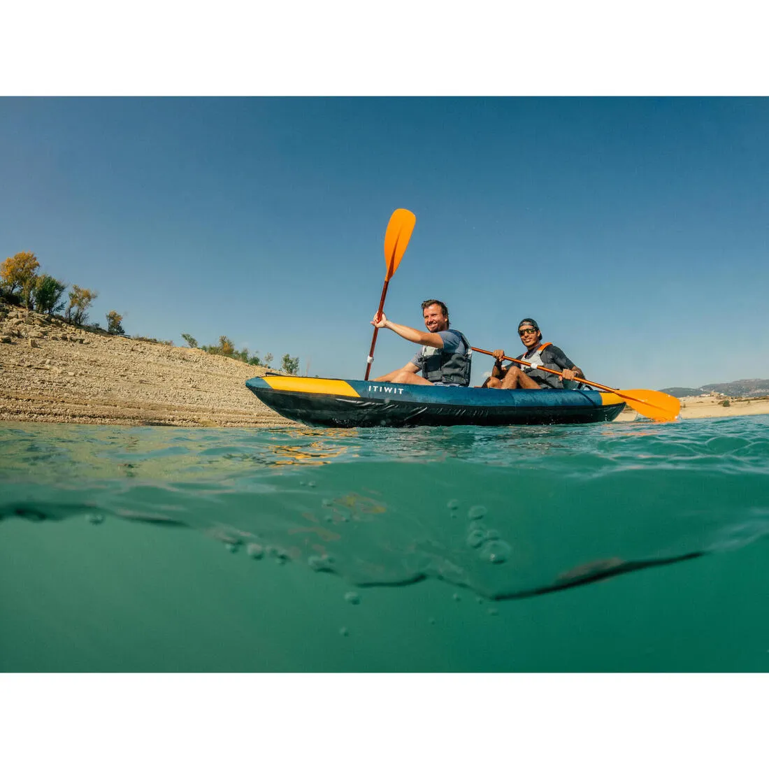 Inflatable 1- or 2-person Touring Canoe-kayak