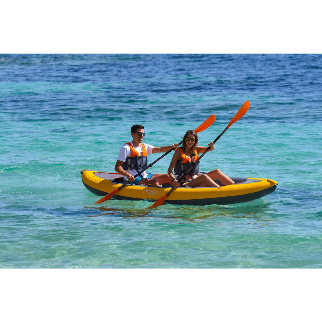 Inflatable 2 person touring Kayak High Pressure Bottom - X100 