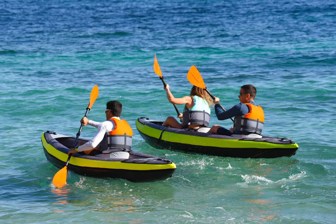INFLATABLE TOURING KAYAK 1 PLACE YELLOW