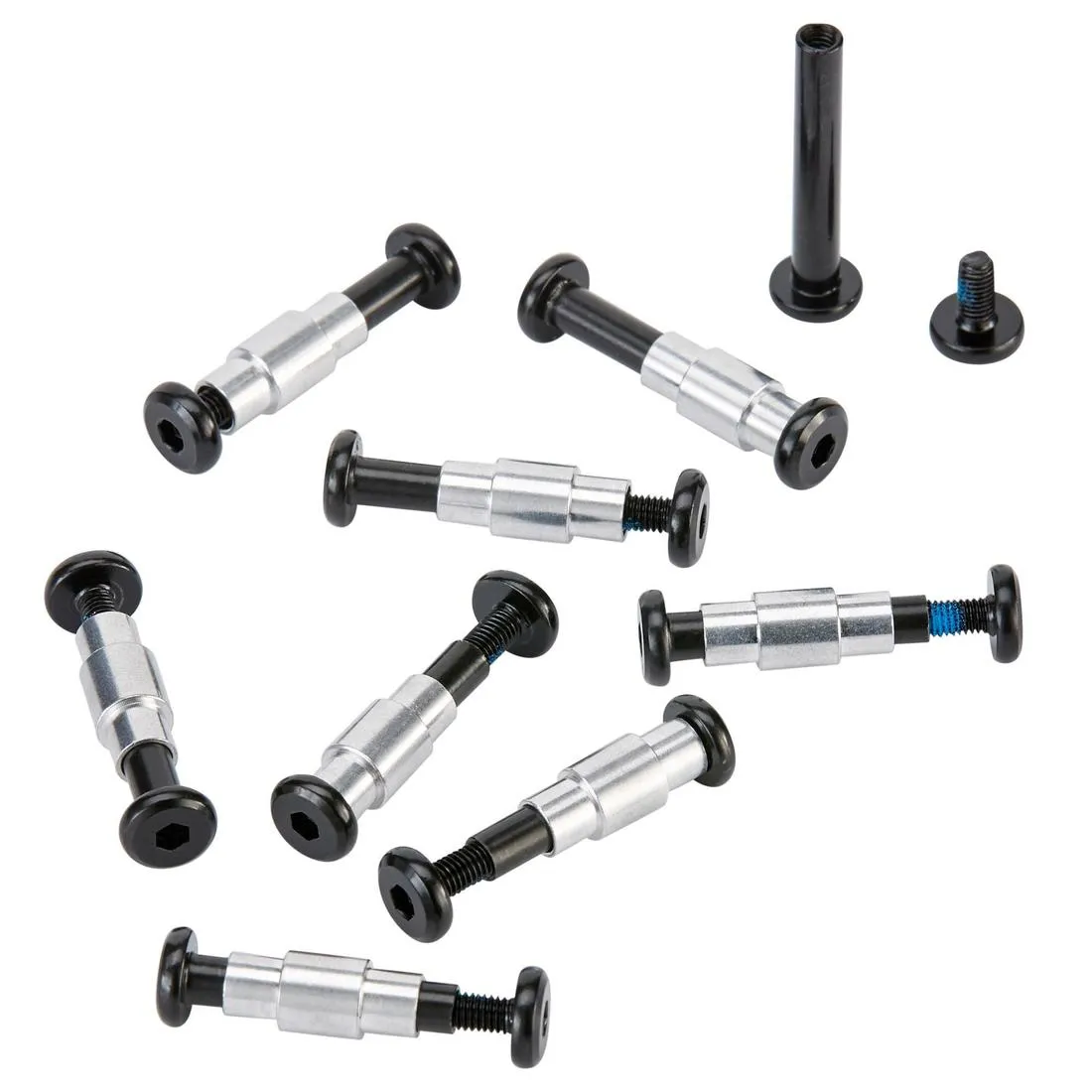Inline Skating Screw Pack: 8 1 screws & spacers plastic frame 6 mm axles