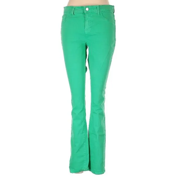 J Brand Bright Green Skinny Leg Jeans