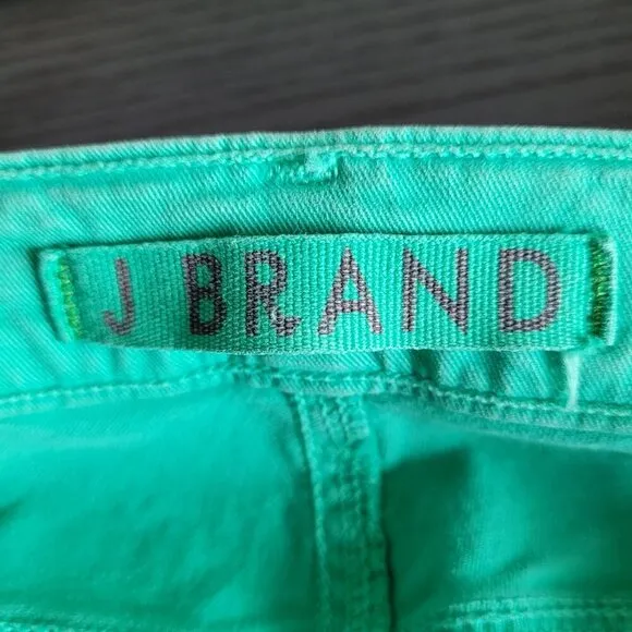 J Brand Bright Green Skinny Leg Jeans