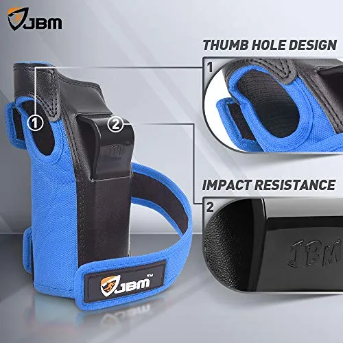 JBM international Adult / Child Knee Pads Elbow Pads Wrist Guards 3 In 1 Protective Gear Set, Blue, Youth / Child