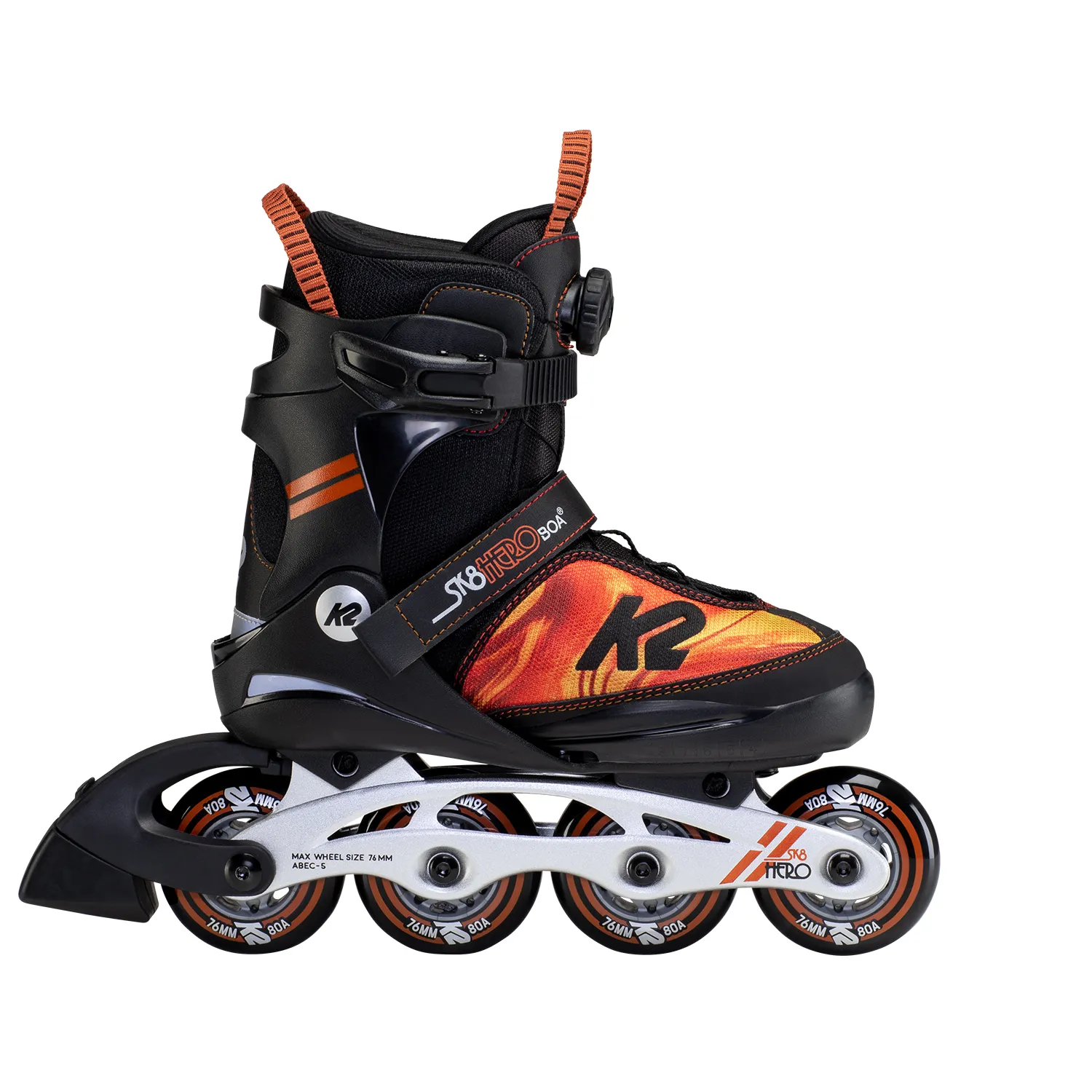 K2 Sk8 Hero BOA Alu - Orange Swirl