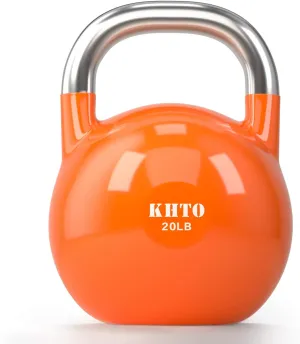 KHTO Kettle Bells – Competition Kettlebell 50 LB – Professional Grade Kettlebell for Fitness, Weightlifting, Core Training – Durable and Strong Design – 10-50 LB Color-Coded Collection