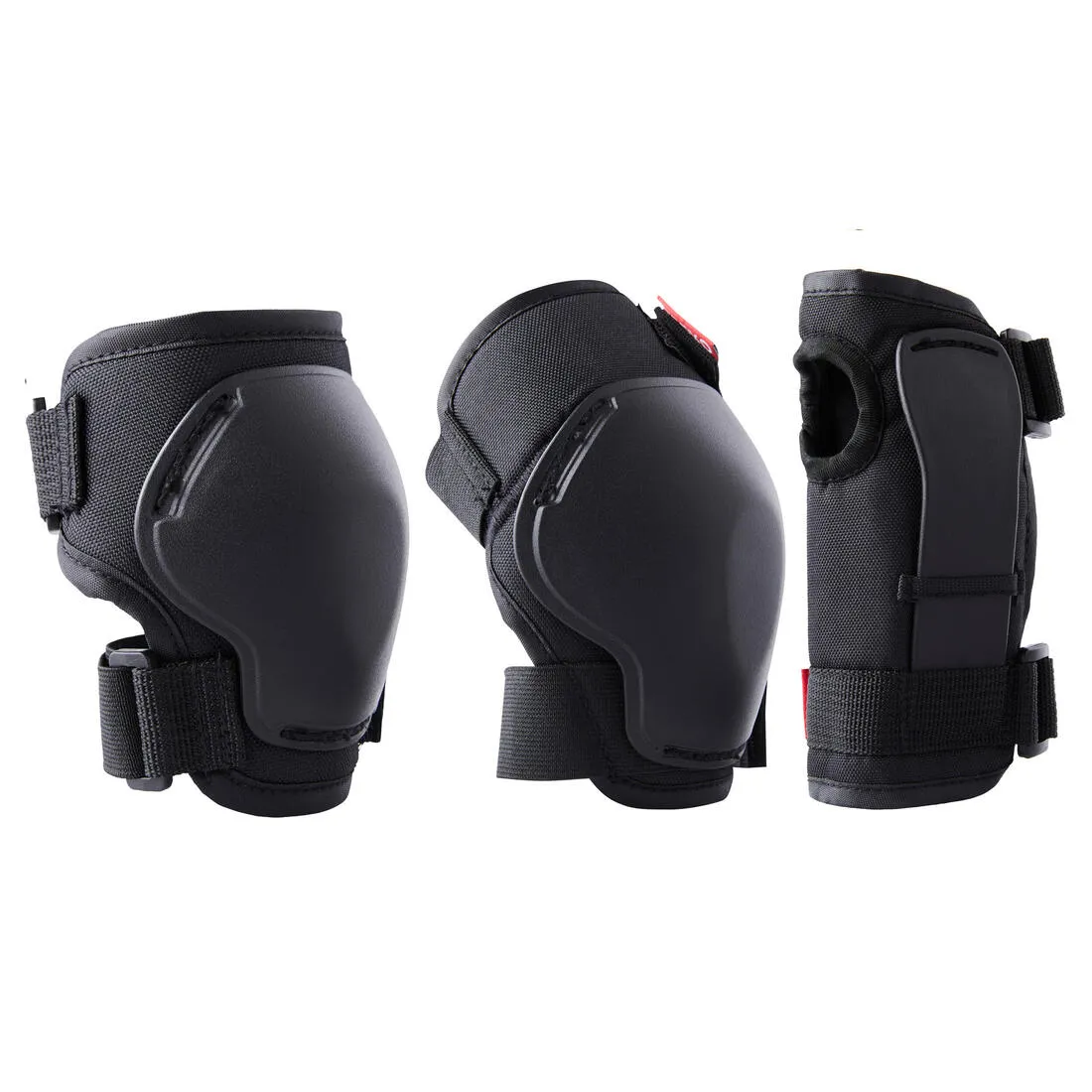 Kids' 2 x 3-Piece Skating Skateboard Scooter Protective Gear 100 - Black